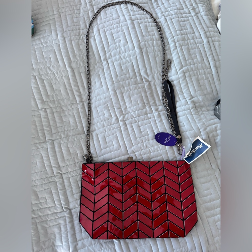 Red Chevron Pattern Bag